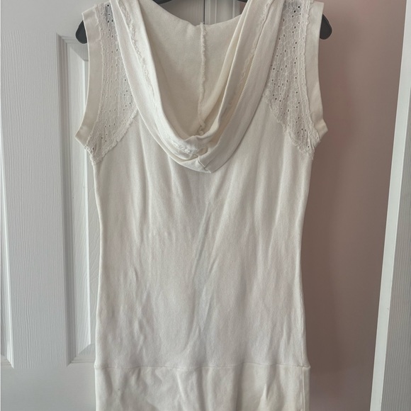 Free People Cream Sleeveless Hoodie - Picture 2 of 3